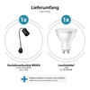 ledscom.de WAIKA GU10 Socket Lamp Gooseneck Switch Black with GU10