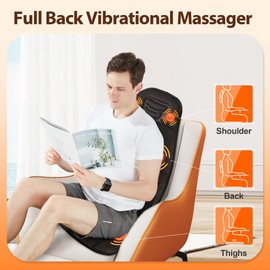 comrelax Back Massage Chair Pad with Heat
