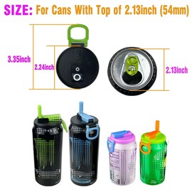 DIPESI 4 Pack Soda Can Lids with Straws,Inspired by Energy Drink Can Colors – Fits fit Standard 12oz/16oz Cans