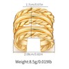 Jewlure 18K Gold-Plated Ring, Women's Fried Dough Twists Multi-Layer Ring,
