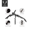 Viski Gunmetal Signature Double Hinged Waiters Corkscrew Wine Opener, Stainless