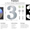 N-02-3-E Stainless Steel House Number 3 - Solid, Weatherproof and