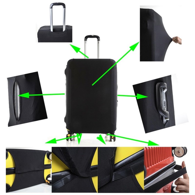 Cazqgoy Luggage Covers for Suitcases, Elastic Washable Stretch Suitcase Protector,
