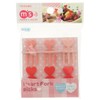 Kotobuki Food Picks for Bento Boxes, Pink and Red Hearts