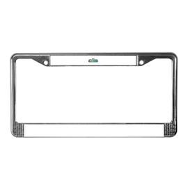 CafePress Driving Through Delaware Chrome License Plate Frame, License Tag Holder