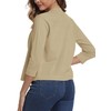 Women's 3/4 Sleeve Open Front Bolero Cardigan Shrug Solid Cardigan