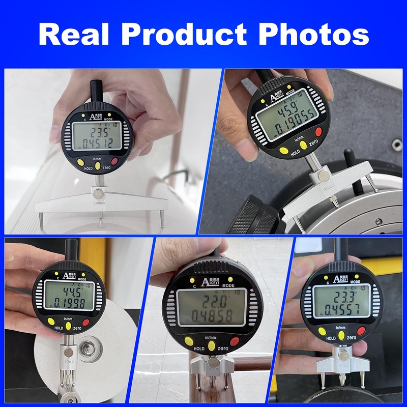 AICEYI Digital Inner and Outer Radius Measuring Instrument with 10mm/20mm/30mm/60mm/100mm
