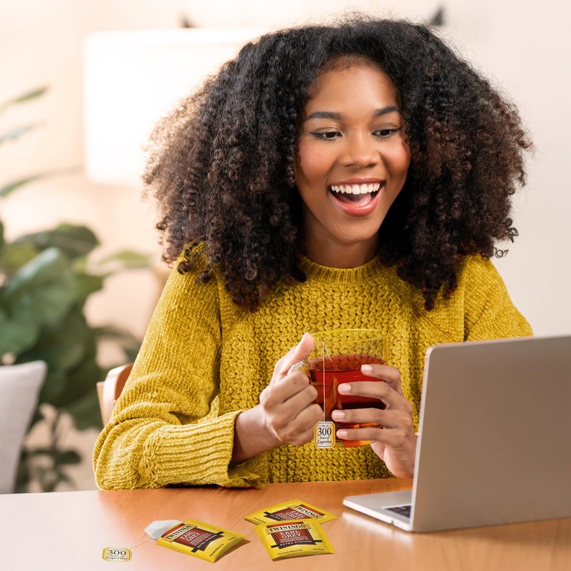 Twinings Earl Grey Extra Strong Black Tea Individually Wrapped Bags,