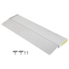 Threshold Ramp with Adjustable 12 Inch, Portable Self Supporting Aluminum