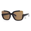 PASTL Womens Fashion Sunglasses Trendy Open Corners Square Frame UV