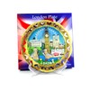 Wood Style Decorative Plate Detailing London Skyline: Big Ben, Tower