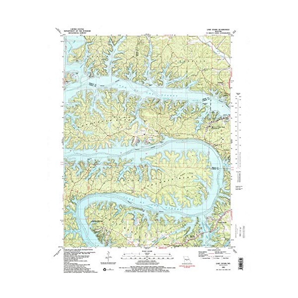 YellowMaps Lake Ozark MO topo map, 1:24000 Scale, 7.5 X