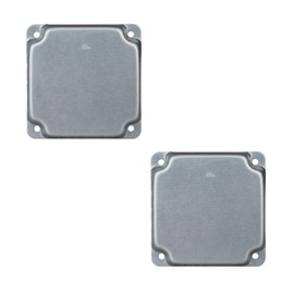 4 Inch No Hole Electrical Box Square Exposed Work Cover, Electrical Box Junction Box Cover for 4 x 4 Inch Metal Receptacle Electrical Box（pack of 2)