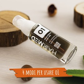 HAIRMED - O1 Oil for Dry Hair - Instant Shine for Smooth, Silky Hair with Argan, Macadamia and Jojoba Oil - 30 ml