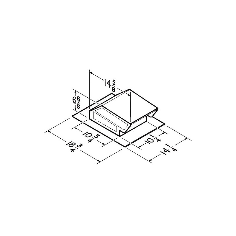 Broan-NuTone 634 Broan Steel 3-1/4x 10" Roof Cap for 3-1/4
