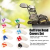 10pcs set PU Waterproof Golf Club Iron Cover Fine Sewing