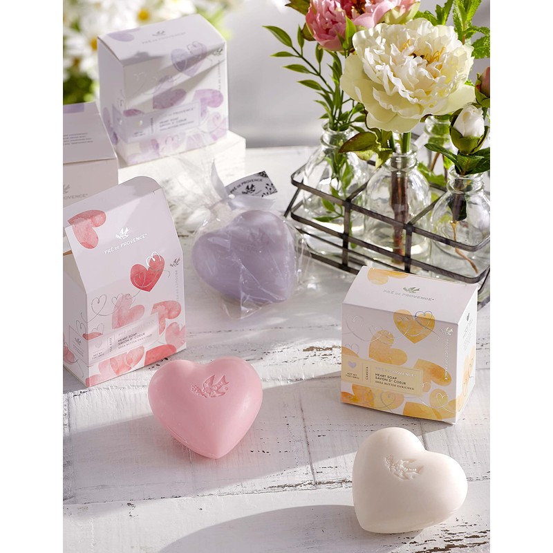 Pre de Provence Heart Shaped Gift Soap, 200 Gram, Camelia
