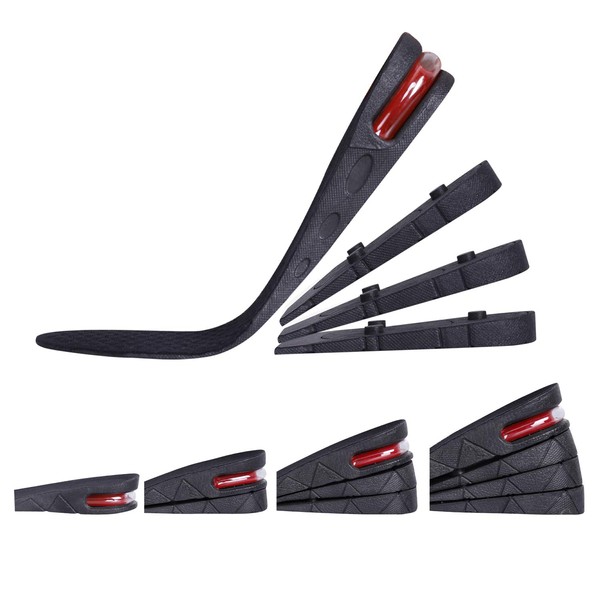 4-Layer Unisex Height High Increase Shoe Insoles Lifts for Men