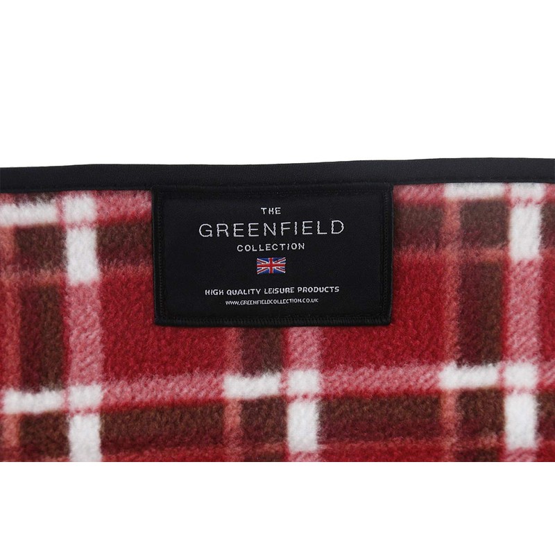 Greenfield Collection 135cm x 148cm Picnic Blanket; Mulberry Red Plaid