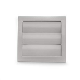 Vent Systems 4'' Inch White Air Vent Cover Dryer Vents and Bathroom Exhaust Vents Pipe, White Louvered Outdoor Dryer Vent Cover Opening Flap Vent Keeps Out Insects, Birds and Rodents