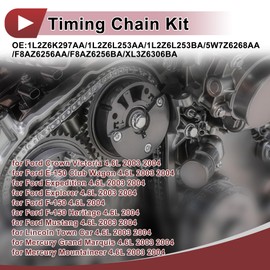 HEROFFIX 1 Set Engine Timing Chain Kit for Ford E-150 Expedition Explorer F-150 4.6L for Lincoln for Mercury Mountaineer No.F8AZ6256AA/F8AZ6256BA/XL3Z6306BA