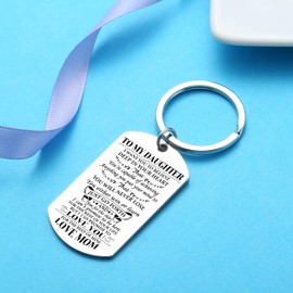 Daugher Gifts from Mum Dad Daughter Key Ring Daughter Jewellery Daughter Keyring Daughter Key Chain Daughter Christmas Gifts (to daughter from mom)