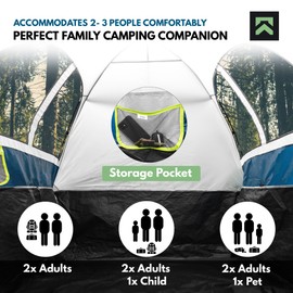 North East Harbor Truck Tent, 2-Person, Select Size Ranges 66"-98" Truck Beds- Gray/Blue - Compact Regular Bed 72-73"(6-6'1")