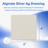 Niceful Silver Calcium Wound Dressing 4" x 4", Highly Absorbent