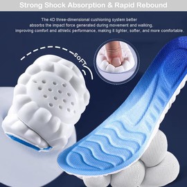 SOLO ACTFIT Insoles Men & Women Memory Foam Shoe Inserts,Support Shock Absorption Cushioning Sports Comfort Inserts, Breathable Shoe Inner Soles for Running,Walking,Hiking etc.