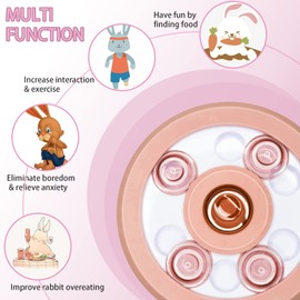 kathson Rabbit Enrichment Toys Dog Slow Feeder Puzzle Toys Interactive Enrichment Pet Treat Game Rabbit Toys Mental Stimulation Toy for Hamster Bunny Ferret Chinchilas Puppy Cat