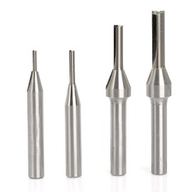 Sinoprotools Groove Cutter 8 mm Shank, 4 Pieces Straight Router Bits Set, Wood Cutter Router Bit, Hand Milling Cutter Wood Cutter Accessories Suitable for Trimming and Groove Cutter 2/3/5/6 mm