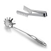 HornTide Stainless Steel Pasta Server Set 1x 8-inch Serving Tongs