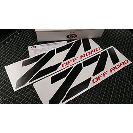 Z71 Off Road Chevy Fender Decal Tailgate Sticker 15" (Gloss Black & Red)