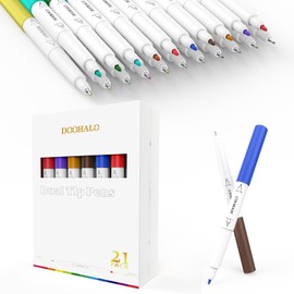 DOOHALO Dual Tips Pens Compatible with Cricut Maker 4/3/Explore 3/Air 2/Air Markers 0.4 Fine Point Tips 1.0 Coloring Drawing Accessories Tools