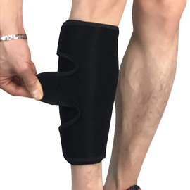 Heekooi Calf Brace, Shin Splint Compression Sleeve (1 Pair) for Swelling, Edema, Hiking, Training, Adjustable Calf Support, Shin Brace for Men and Women