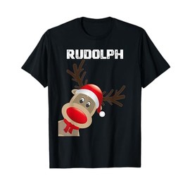 Team Rudolph Santa Reindeer Ugly Funny Christmas Costume Tee T-Shirt