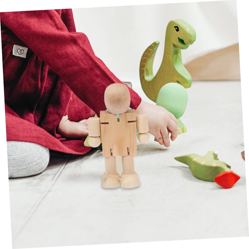 COHEALI 20 pcs Joint Wooden Figurine Doll Models Unfinished Blank