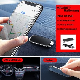 jj-shop24 Handyhalterung Auto Magnet Handy Stark Smartphone Halter Armaturenbrett KFZ PKW