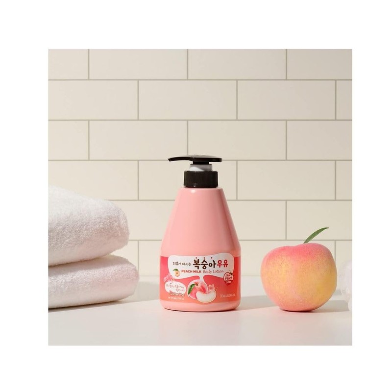 KWAILNARA Peach Milk Softening Body Lotion 560g (Pack of 1)
