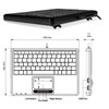Perixx PERIBOARD-509PLUS Clavier Avec Trackball - 230x160x23 mm - Trackball