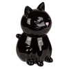 Ceramic Money Box with Lid and Key (Black)