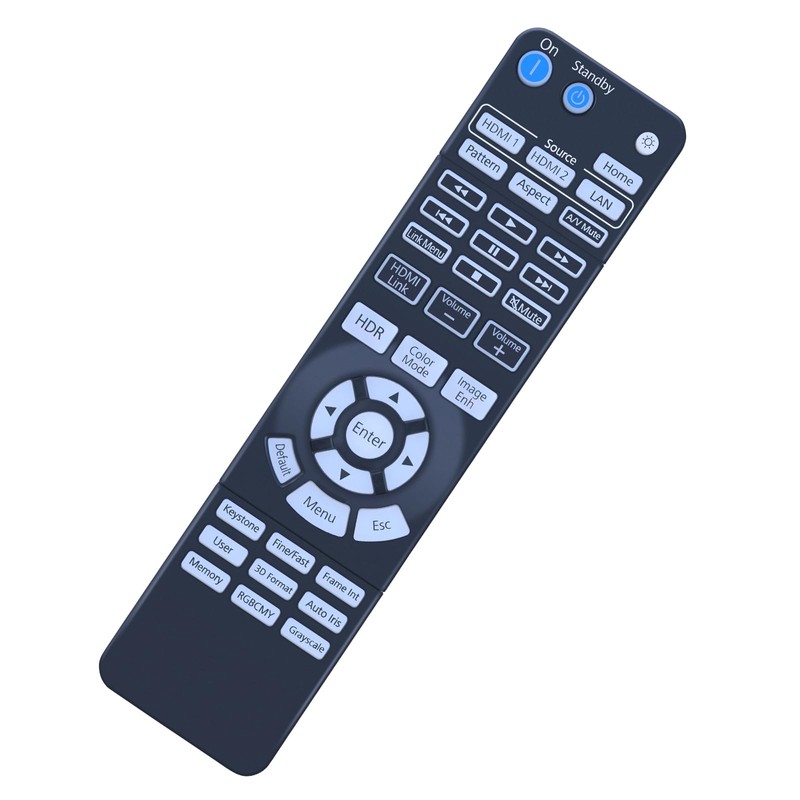 Replacement Remote Control Compatible with Epson EH-TW7000 4K PRO-UHD Projector