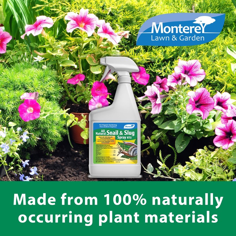 Monterey All Natural Snail & Slug Spray, for Organic Gardening,