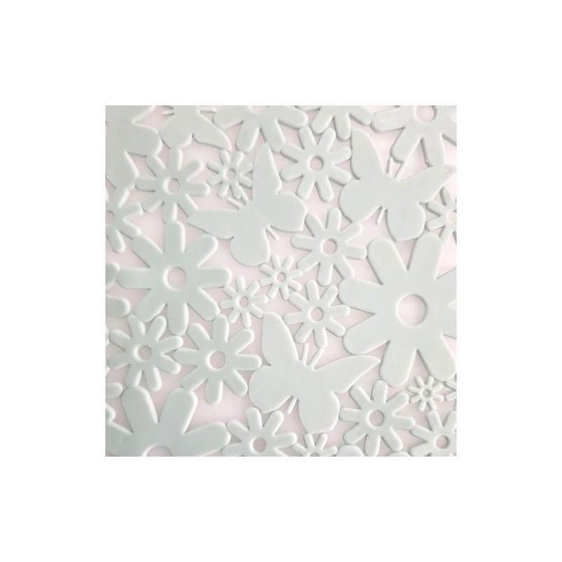 Macosa UMEN168BG Sink Insert Blue Flowers Plastic Sink Mat Sink