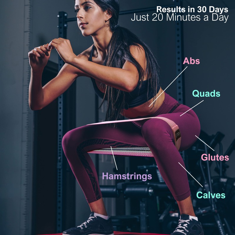 Inge 3 Pack Fabric Resistance Bands | Glute Bands |