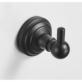 Manissa Robe Storage Towel Hooks Door or Wall Mounted Bathroom Kitchen Accessory Made from Premium 304 Grade Strainless Steel (Matt Black)