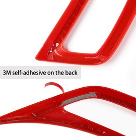 Voodonala Wheel Eyebrow Side Air Conditioning Vent Decoration Cover Trim for Jeep Wrangler JL JLU Gladiator JT 2018-2024(2pcs,red,ABS)