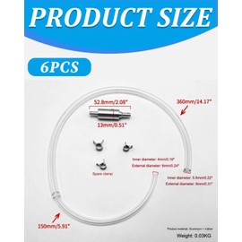 KGDUYC 1 Set Motorcycle Brake Bleed Hose, Motorcycle Bleed Hose with Check Valve Motorcycle Brake Bleed Clutch Blood Tube Tool Kit (Clear)