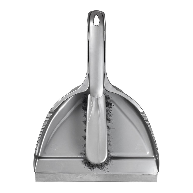 Elliott Dustpan and Brush Set, Durable Plastic Pan with Rubber