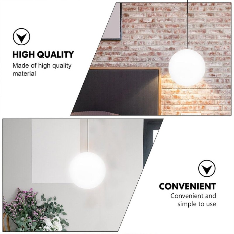 Alipis White Spherical Textured Lampshade Ceiling Lampshade for Living Room
